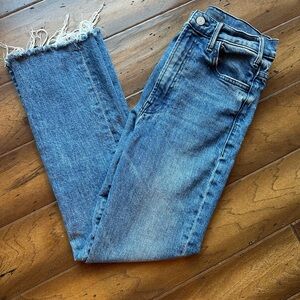 Mother The Hustler Ankle Fray Size 26 Wash Far